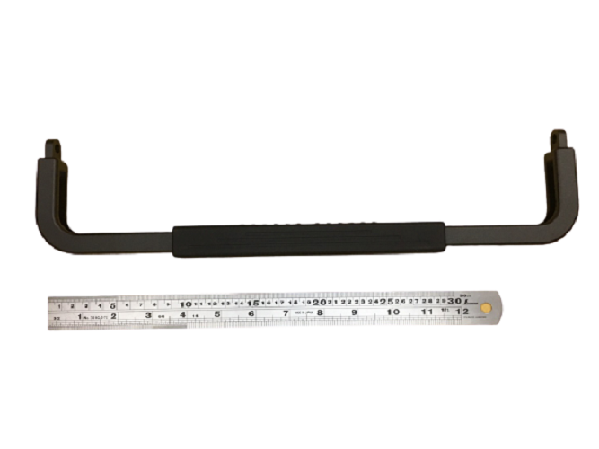 Silicone bonded aluminum handle