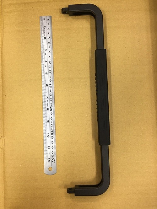 Silicone bonded aluminum handle