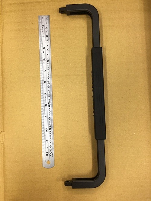 Silicone bonded aluminum handle